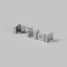 Комплект креплений (для профиля 20×20) 4 шт., MAYTONI ALM-2020B-MT 642078