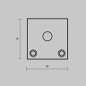 Комплект заглушек (для профиля 20×20) 2 шт., MAYTONI ALM-2020B-EC 642077
