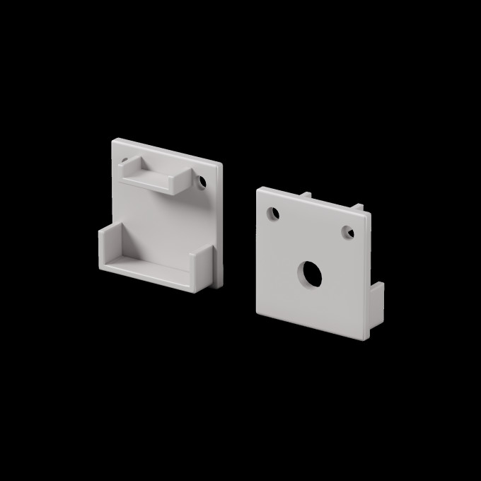 Комплект заглушек (для профиля 20×20) 2 шт., MAYTONI ALM-2020B-EC 642077