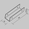 Коннектор прямой MAYTONI O-TR001-SC180 для профиля Elasity IP черный