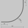 Коннектор радиусный MAYTONI LEVITY TRA184-R600-11B D600 накладной