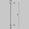 Крепление потолочное MAYTONI LONG FLARITY TRA159C-B1-BS 700мм с вводом питания латунь