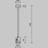Крепление потолочное MAYTONI MEDIUM FLARITY TRA158С-IPC1-B 300мм с прямым коннектором питания черный