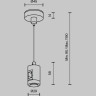 Подвес тросовый MAYTONI HANG FLARITY TRA157SW-S1-B одинарный черный