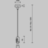 Подвес тросовый MAYTONI HANG FLARITY TRA157SW-B1-BS с вводом питания латунь