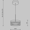 Подвесной светильник MAYTONI DRESS CODE MOD348PL-L18BBS3K