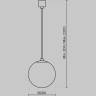Подвесной светильник MAYTONI LUNA P039PL-5W4K-20-B