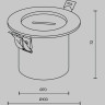 Потолочная чаша MAYTONI PARITY TRA130RSC-2B встраиваемая с коннектором питания черная