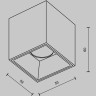 Потолочный светильник MAYTONI ALFA LED C064CL-5W3K-SQ-B