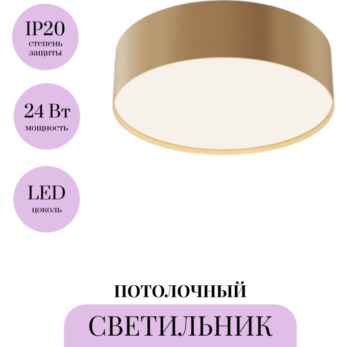 Потолочный светильник MAYTONI ZON C032CL-24W4K-RD-MG