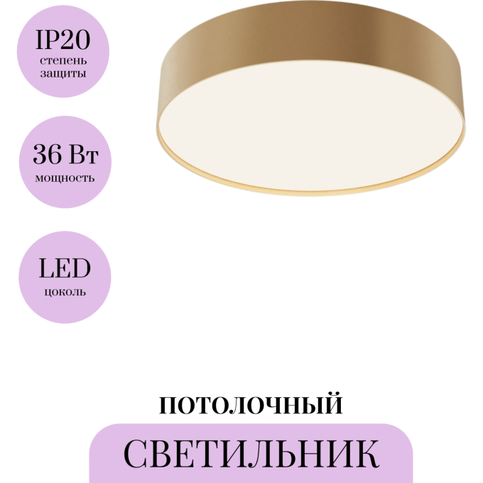Потолочный светильник MAYTONI ZON C032CL-36W4K-RD-MG