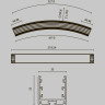 Радиусный профиль MAYTONI ALM-3535R-B-D-45-0.8M 35x35 Ø800мм 1/8 круга черный
