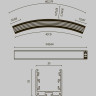 Радиусный профиль MAYTONI ALM-3535R-B-D-45°-1.5M 35x35 Ø1500мм 1/8 круга черный
