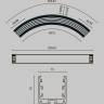 Радиусный профиль MAYTONI ALM-3535R-B-D-90°-0.8M 35x35 Ø800мм 1/4 круга черный