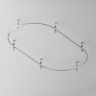Шинопровод круглый из полукругов MAYTONI FLARITY TRX154-2SR-D1200-PT