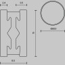 Шинопровод круглый MAYTONI FLARITY TRX154-R-D800-B 800мм черный