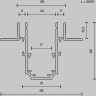 Шинопровод магнитный MAYTONI TRX034LS-222B встраиваемый под ГКЛ 12,5 мм с каналом под светодиодную ленту