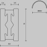 Шинопровод полукруг MAYTONI FLARITY TRX154-SR-D650-B 650мм черный