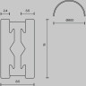 Шинопровод полукруг MAYTONI FLARITY TRX154-SR-D800-BS 800мм латунь
