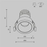 Светильник встраиваемый MAYTONI DIP DL115-10W-3K-B