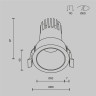 Светильник встраиваемый MAYTONI DIP DL116-10W-3K-B