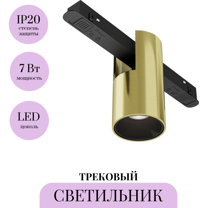 Трековый светильник MAYTONI ALFA TR122-2-7W4K-BS