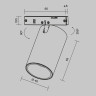 Трековый светильник MAYTONI FOCUS LED LEVITY TR187-1-9W2.7K-M-B