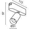 Трековый светильник MAYTONI FOCUS LED TR103-1-5W3K-M-B