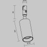 Трековый светильник MAYTONI FOCUS LED TR201-1-15W3K-M-B