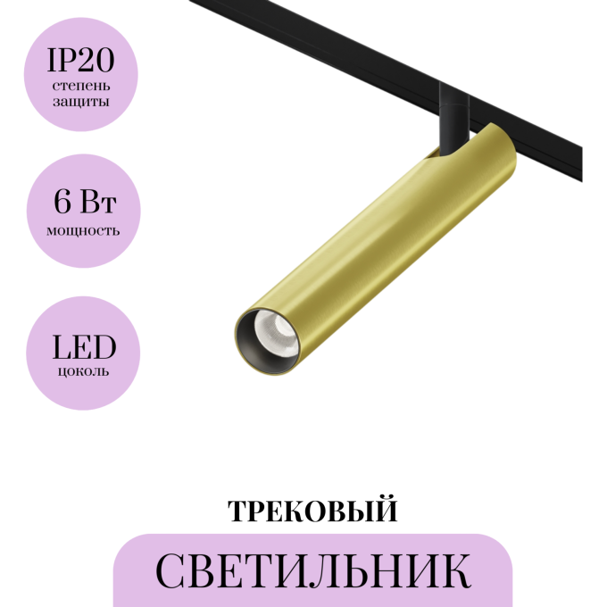 Трековый светильник MAYTONI FOCUS T TR141-2-6W4K-M-BS