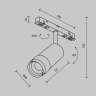 Трековый светильник MAYTONI FOCUS ZOOM TR212-4-12WTW-DD2-Z-B