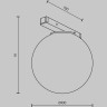 Трековый светильник MAYTONI LUNA BASITY TR177-1-5WTW-B