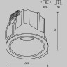 Встраиваемый светильник MAYTONI ALFA LED DL043-01-10W4K-RD-B-1