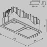 Встраиваемый светильник MAYTONI ALFA LED DL043-02-10W4K-SQ-B-1