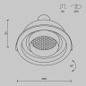 Встраиваемый светильник MAYTONI ATOM DL113-GU10-01-RD-B