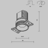 Встраиваемый светильник MAYTONI MINI DL059-7W3K-TRS-B