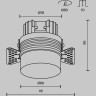 Встраиваемый светитель MAYTONI NUDE DL065-12W3K-TRS-W