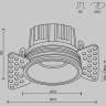Встраиваемый светильник MAYTONI ROUND DL058-12W2.7K-TRS-W
