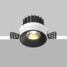 Встраиваемый светильник MAYTONI ROUND DL058-12W3K-TRS-B