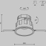 Встраиваемый светильник MAYTONI WISE DL057-10W3K-B